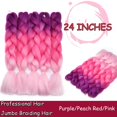 thumbnail image 2 of Ombre Jumbo Braiding Hair Extensions High Temperature Synthetic Twist Hair Multiple Colored Hair, 2 of 5