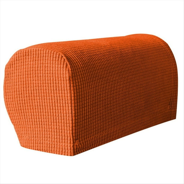 2 Piezas Fundas para Reposabrazos de Felpa Suave y Elástica, Fundas para Reposabrazos Elásticas para Sillas/Sofás, Fundas para de Sofá,Naranja