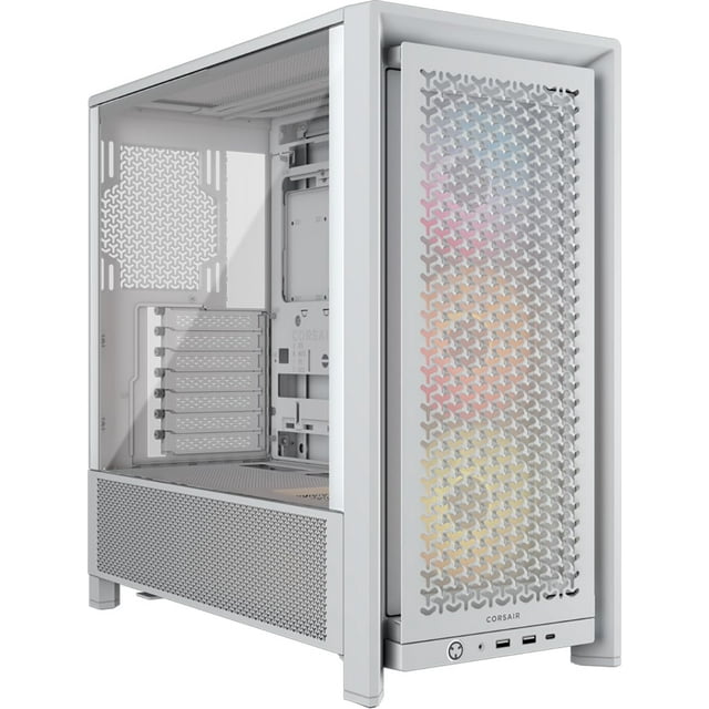 Funda para PC CORSAIR Frame 4000D RS ARGB modular Mid-Tower blanca