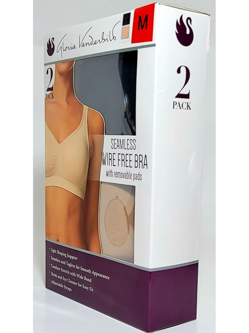 洋楽 GloriaMundi I,Individual RVP-6330 Gloria Vanderbilt Wire Free Bra Breathable Seamless with Removable