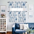 thumbnail image 2 of Summer Ocean Kitchen Curtains Valances and Tiers Set of 3 Blue Coral and Sea Turtle Tier Curtains and Valance with Rod Pocket for Small Windows, 27.5"x36", 2 of 9