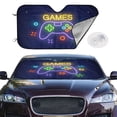 thumbnail image 2 of TEQUAN Sunshade for Car Windshield, Neon Game Controller Games Zone Pattern Car Sun Shade, 51.2" x 27.5", 2 of 7