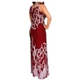 thumbnail image 2 of Peach Couture Exclusive Paisley Print Sleeveless Scoop Neck Beach Maxi Dress, 2 of 2
