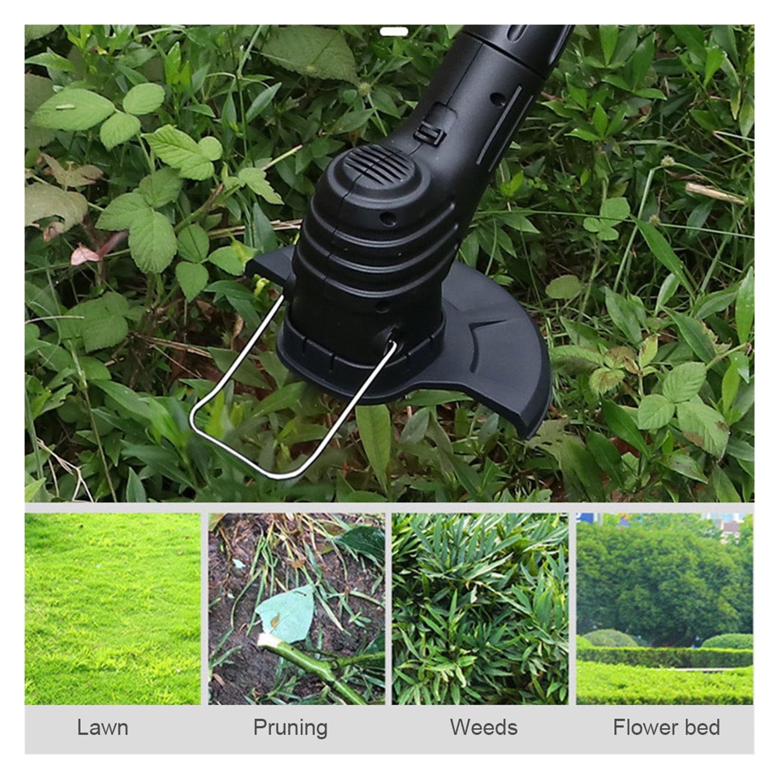 Electric Cordless Grass Trimmer Length Adjustable Weed Strimmer Cutter Portable Wireless Lawn Mower USB Charging For Garden/Lawn ,2 IN 1 Trimmer & Edger
