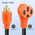 thumbnail image 3 of Nilight RV Generator Adapter Cord 30Amp to 50Amp 3 Prong Pure Copper Heavy Duty Twist Lock Male Plug 10 Gauge Wire L5-30P 14-50R 30M/50F for RVs Camper Caravan Van Trailer, 3 of 10
