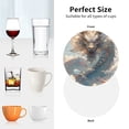 thumbnail image 4 of KLL Drink Coasters Set Round Shape of 4,PU Leather Absorbent Coasters Set Decorative Coffee Cup Coasters Housewarming Gift for Home Decor-Cool Cloud White Dragon, 4 of 5