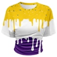 thumbnail image 4 of Tfken Girls Soft Comfy Tops Holiday Daily Wear Summer Short Sleeve Crew Neck Tshirts Tees With Ice Print Comfortable T-Shirts Kids Cute Clothes Size 9-10 Years, 4 of 4