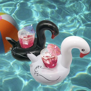 Inflatable Swan Floating Drink Holder – Pool Party Cup Coaster For Drinks (Bargain Wells)
