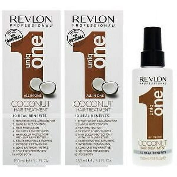 2 PACK - Revlon Uniq One All In One COCONUT Hair Treatment 5.1oz /150ml