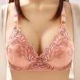thumbnail image 3 of Gyexs Women's Embroidered Floral Push Up Bra Comfortable Support Thin Fashionable Design Bralettes for Women, Pink, Size 40, 3 of 3