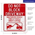 thumbnail image 3 of Do Not Block Driveway Sign,, 3 of 8