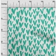 thumbnail image 2 of oneOone Viscose Chiffon Turquoise Green Fabric Valentine Heart Quilting Supplies Print Sewing Fabric By The Yard 42 Inch Wide, 2 of 5