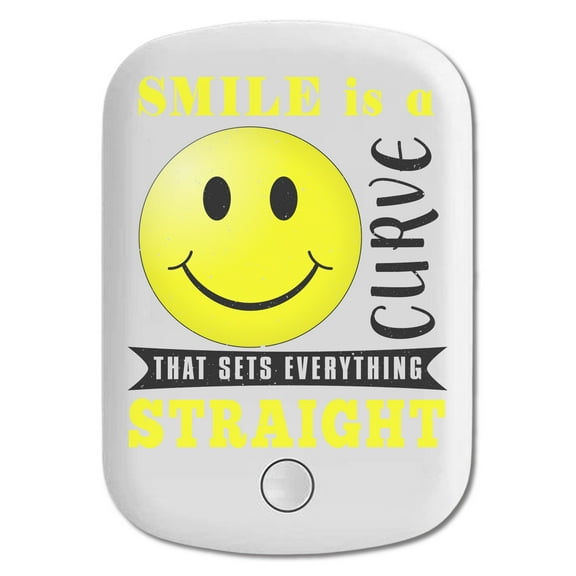 DistinctInk Magnetic Battery Pack, 5000 mAh Wireless Portable Charger with USB-C Cable, Compatible with MagSafe iPhone 14 / 13 / 12 Series - Smile Is A Curve That Gets Everything Straight