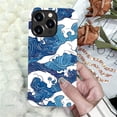 thumbnail image 4 of FKBRCL4U Compatible with iPhone 14 Pro Max Case, Blue and White Waves Pattern for Girl Full Body Design Soft Silicone Drop Shock Scratch Protection for iPhone 14 Pro Max, 4 of 7