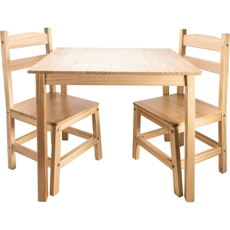 

BBNBDMZ Rose Art Solid Natural Wood Table and 2 Chair Set