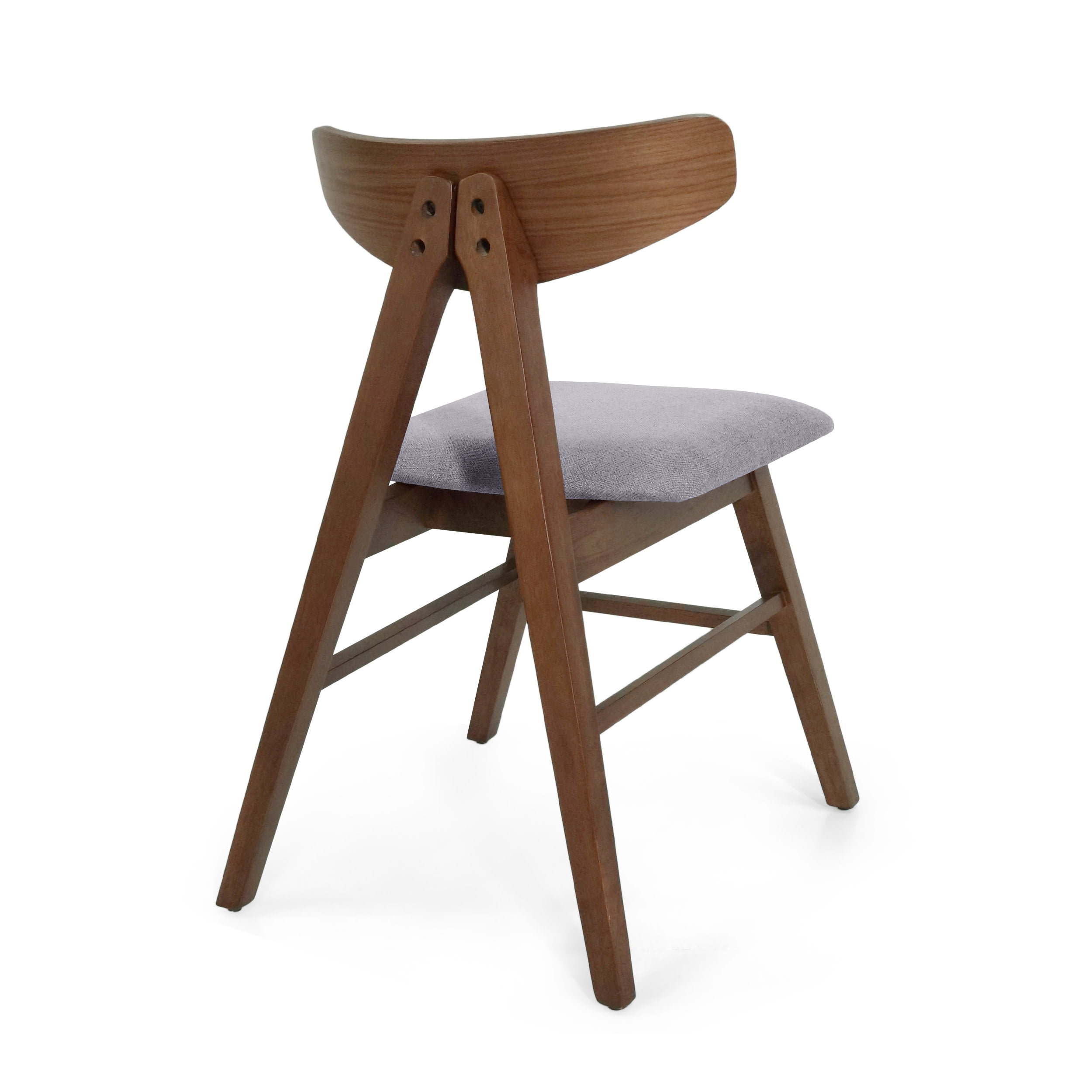Noble House Marten Mid Century Modern Fabric Dining Chairs, Set of 2, Dark Gray