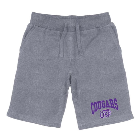 W Republic 567-380-HGY-03 Men University of Sioux Falls Cougars Premium Shorts, Heather Grey - Large