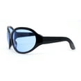 thumbnail image 3 of Retro Oversize Round Wrap Around Minimal 90s Dragonfly Sunglasses Black - Blue, 3 of 4