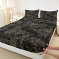 thumbnail image 4 of Homewish Death Skull Months Bed Sheets,Bohemian Damask Full Size Sheets,Halloween Bed Set,4pcs,1 Flat Sheet, 1 Fitted Sheet and 2 Pillowcases, 4 of 6