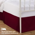 thumbnail image 4 of Tailored Bed Skirt - 14 inch Drop, Burgundy, Full Bedskirt with Split Corners (Available in 14 Colors) Blissford, 4 of 7