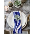 thumbnail image 2 of Blue Moire Cloth Napkins Set of 8 Reusable Dinner Napkins, Classic Modern Abstract Art Elegant Cocktail Napkin Washable Table Napkins for Wedding/Holiday Party/Baby Shower 20"x20", 2 of 7