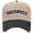 Khaki/Black, variant on Women's Embroidered Otto Cap 5 Panel Mid Profile Baseball Cap - Upside Down Cowgirl, Natural/Red