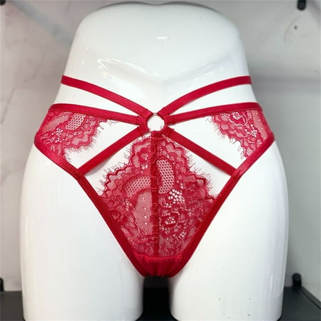 

Miayilima Panties For Women Panties Thong A Set Colors Optiont Lingerie Hollow Flowers Sides Lace Thong Panties