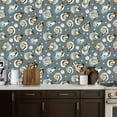 thumbnail image 2 of Peel and Stick Wallpaper 17.7in x 9.8ft Watercolor Oyster Pearl Soft Blue Contact Paper Vinyl Self-Adhesive Removable Wall Paper for Bedroom DIY Home Decor Renter Friendly, 2 of 8