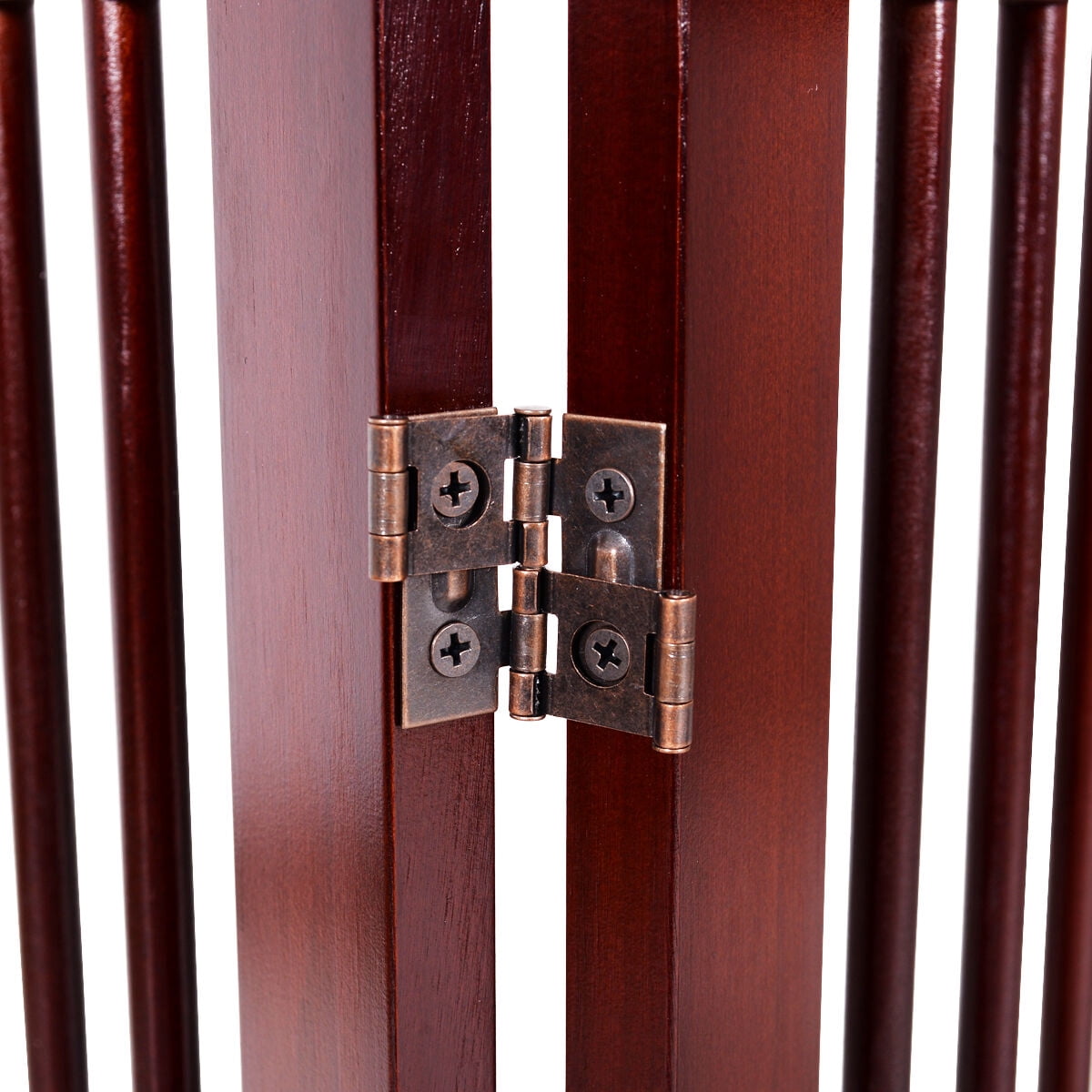 Infans 30" Configurable Folding Free Standing 4 Panel Wood Pet Dog Safety Fence w/ Gate