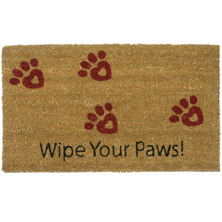 Rubber-Cal Wipe Your Paws! Animal Doormats, 18 x 30-Inch
