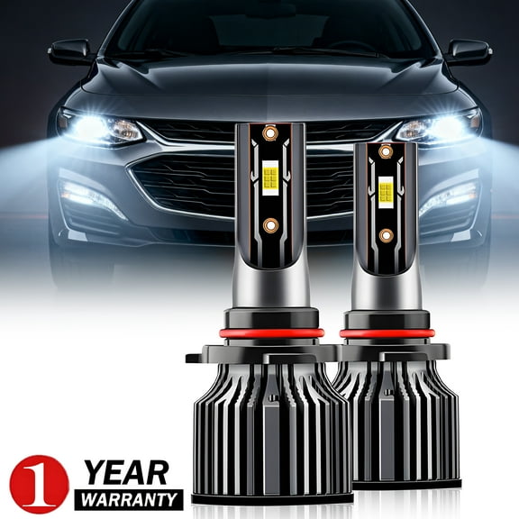 Fits Chevy Malibu 2016 2017 2018 - 6500K LED Headlight Bulbs High/Low Beam Kit 2X