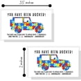 thumbnail image 3 of Autism Awareness You've Been Ducked Tag  50 Pack  2x3.5" inch Business Sized Card  Duck Duck Tag Attach to Rubber Ducks  Autism Puzzle Piece Design, 3 of 7