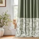 thumbnail image 4 of Cortinas Blackout jinchan de lino sintético con estampado floral verde 213x214 cm, 4 of 6