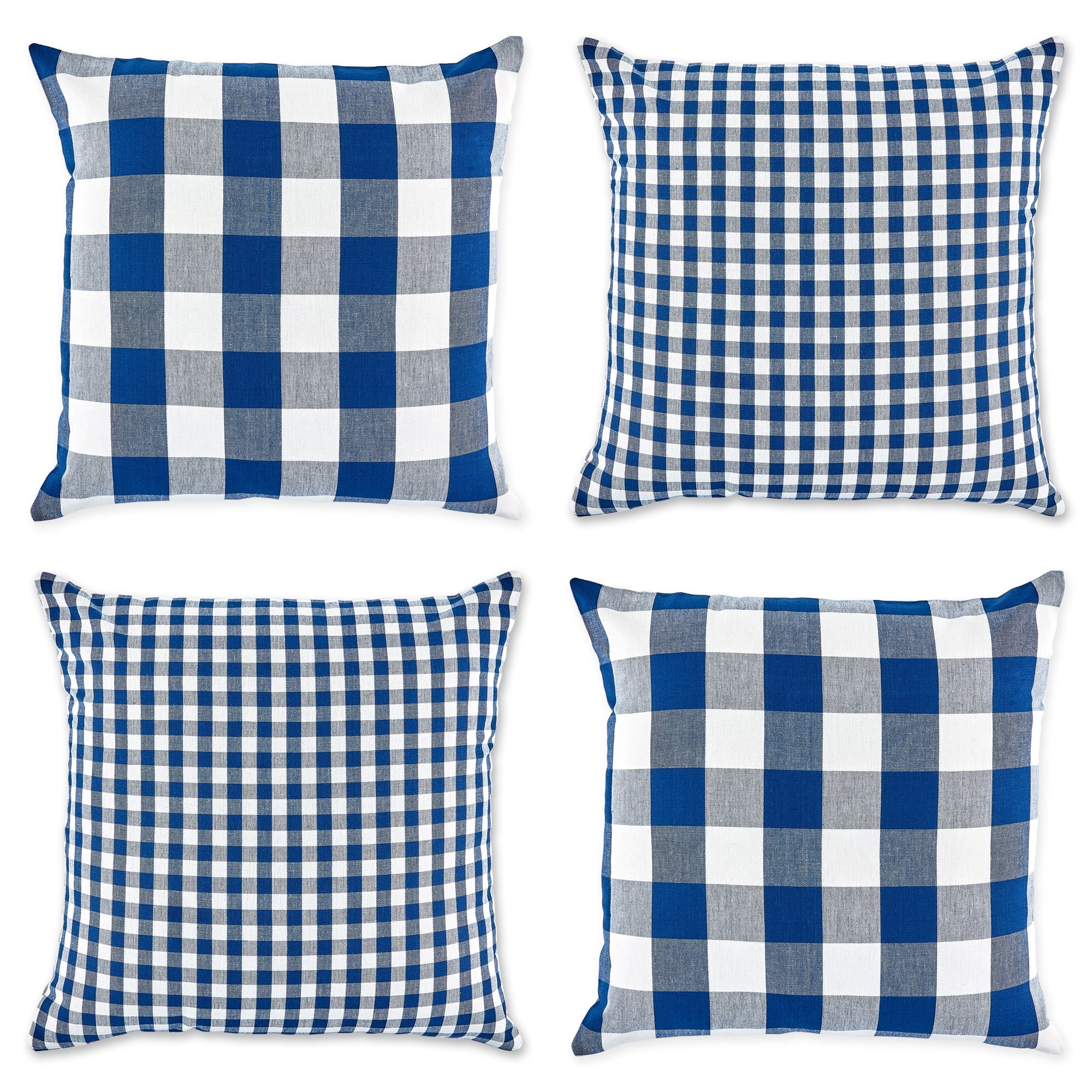 Blue Buffalo Checker Pillow Covers