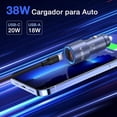 thumbnail image 2 of Cargador Automóvil Carga Turbo QC 3.0 Dual USB y Tipo C 1Hora, 2 of 3