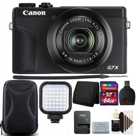 Canon PowerShot G7 X Mark III Full HD 120p Video Digital Camera - Black + 64GB Top Accessory