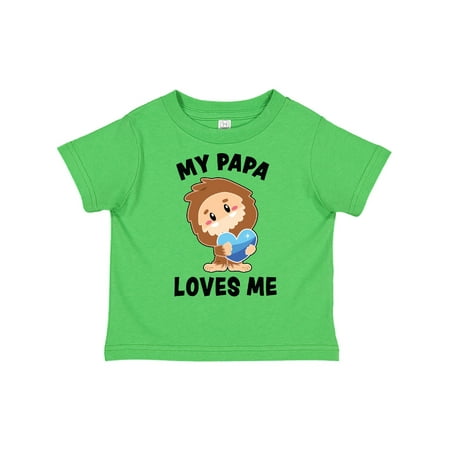 

Inktastic Cute Bigfoot My Papa Loves Me Gift Toddler Boy Girl T-Shirt