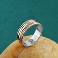 thumbnail image 5 of Sechi Spinning Ring 925 Sterling Silver Hammered Jewelry for Women, 5 of 10