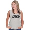 thumbnail image 3 of Work Hard Give Dog Better Life Joke Tank Top T Shirts Men Women Brisco Brands M, 3 of 6