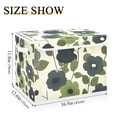 thumbnail image 5 of Yayeee Collapsible Cube Storage Bin with Lid Fabric Closet Decorative Basket with Handles, Navy Flower, 5 of 7