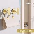 thumbnail image 2 of 10PCS Towel Bar Set for Bathroom Wall, 23.6" Brushed Gold Bathroom Hardware Set Upgraded Bathroom Towel Holder, Stainless Steel Towel Rack Bathroom Accessories, 2 of 14