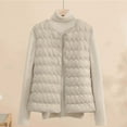 thumbnail image 4 of gbyLJF Womens Lightweight Down Vest Solid Color Round Neck Sleeveless Quilted Puffer Jacket Winter Outwear Waistcoat, 4 of 7