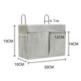 thumbnail image 3 of 2 piezas de bolsa para colgar en la litera, bolsa para colgar en la cama, bolsa de almacenamiento para colgar en la mesa de la cama litera (gris, blanco) Feliz Sencillez, 3 of 5