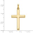 thumbnail image 4 of Auriga Fine Jewelry 14K Yellow Gold Hollow Cross Pendant for Women (L - 36mm, W - 19mm), 4 of 6