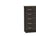 thumbnail image 4 of Better Home Products Cindy 5 Drawer Chest Wooden Dresser with Lock in Tobacco, 4 of 5