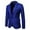 Dark Blue, variant on Yanghang Men Suit Jacket Men Casual Solid Fashion Button Blazer Suit Back Long Sleeves Jacket