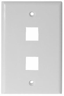 5 Pack Lot Keystone 1 Hole Port Jack Wall Face Plate Network CAT5e CAT6 White