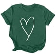 thumbnail image 4 of DHFJKG Womens T Shirt Heart Print Casual Comfortable Short Sleeve Tee Daily Wear Summer Outfits Crewneck Loose Fit Soft Tops, 4 of 4