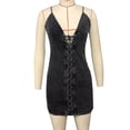 thumbnail image 4 of Vestido Bolso de mujer Cadera Vestido corto Sin espalda Color sólido Vacaciones Vacaciones (Gris L) Cgtredaw Gris T L para Mujer, 4 of 8