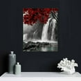 thumbnail image 5 of Nawypu  Waterfall Picture Prints Black and Red Wall Art Autumn Forest Tree Landscape Painting Nature Canvas Artwork for Home Office Bathroom Living Room Decor, 5 of 5
